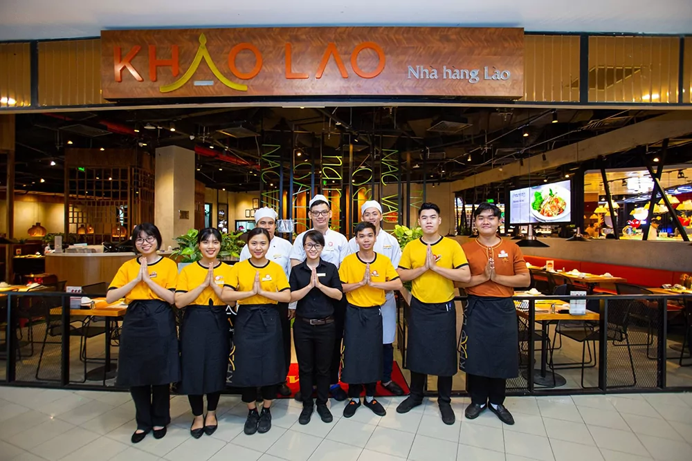 Hình ảnh tạp dề nhà hàng Khao Lao