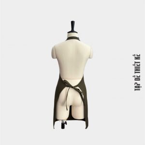 Tạp dề yếm đeo cổ màu dưa cải kaki