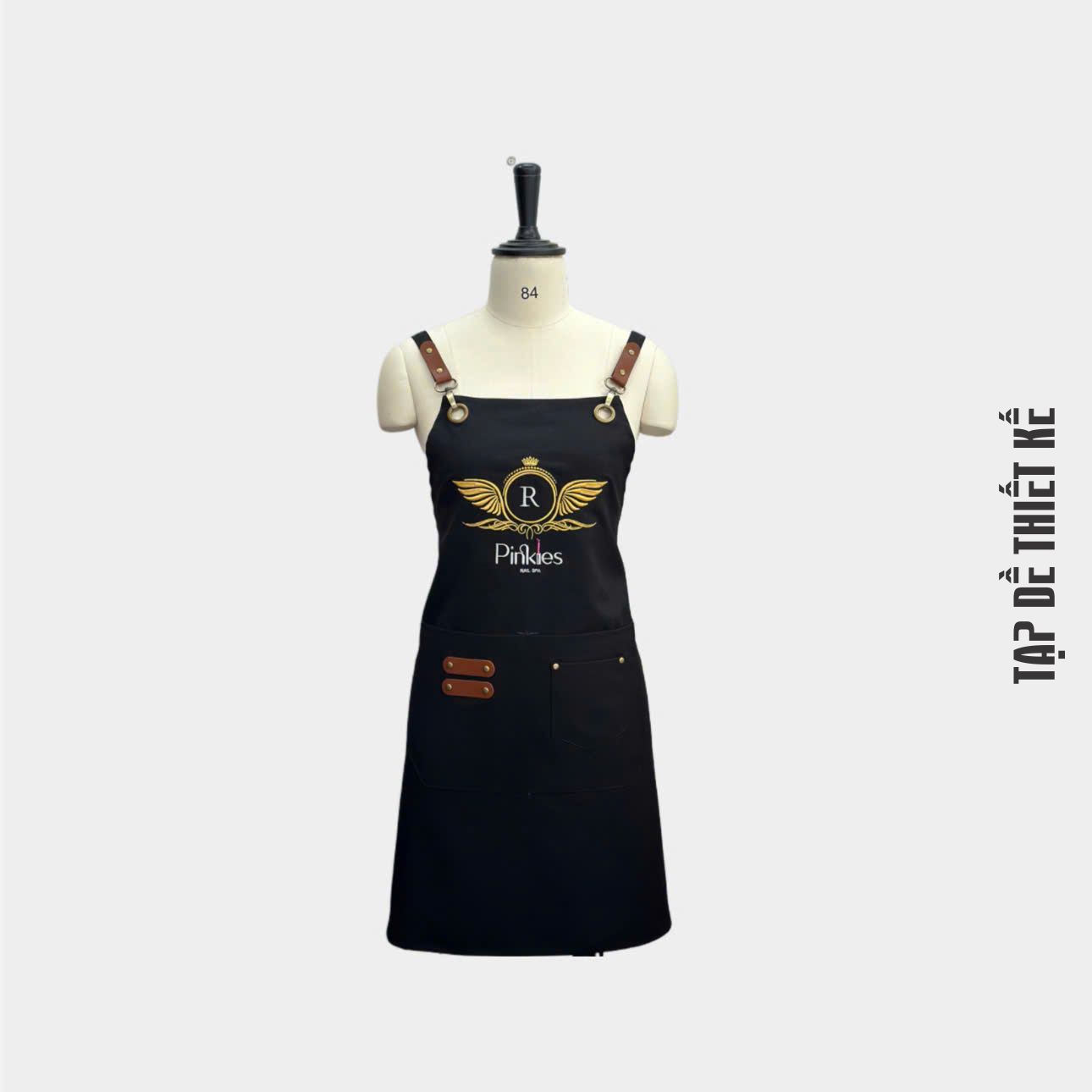 Tạp dề nail thêu LOGO đẹp chuyên nghiệp