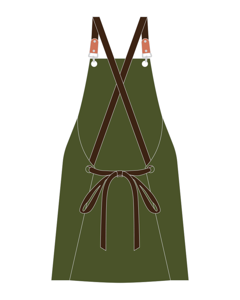 Thiết kế tạp dề quán nhậu tự do mặc sau